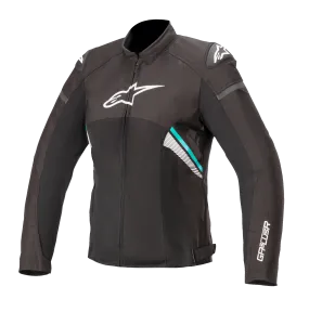 ALPINESTARS STELLA T-GP PLUS R V3 AIR MOTORCYCLE JACKET - BLACK/WHITE/TEAL