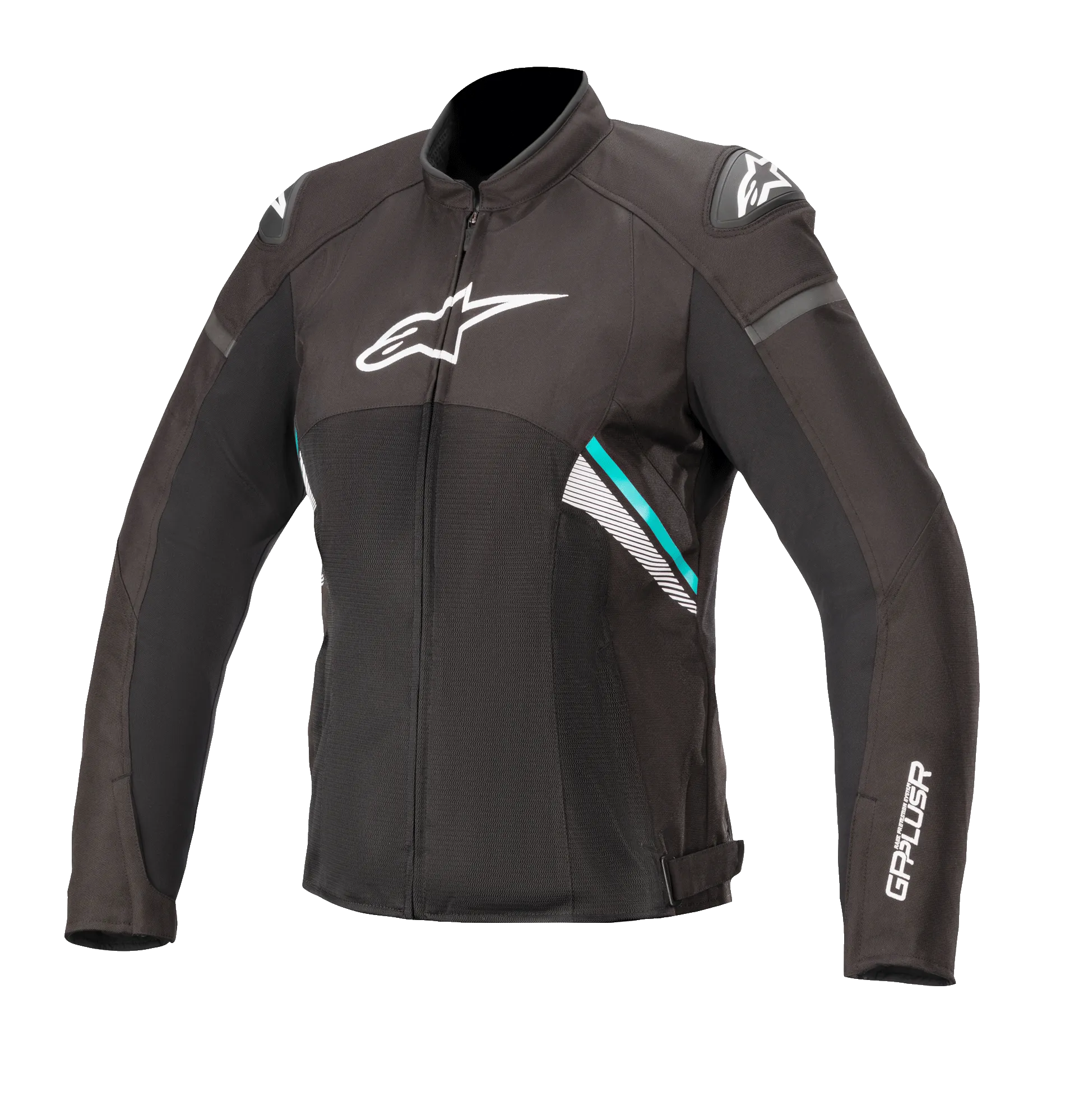 ALPINESTARS STELLA T-GP PLUS R V3 AIR MOTORCYCLE JACKET - BLACK/WHITE/TEAL