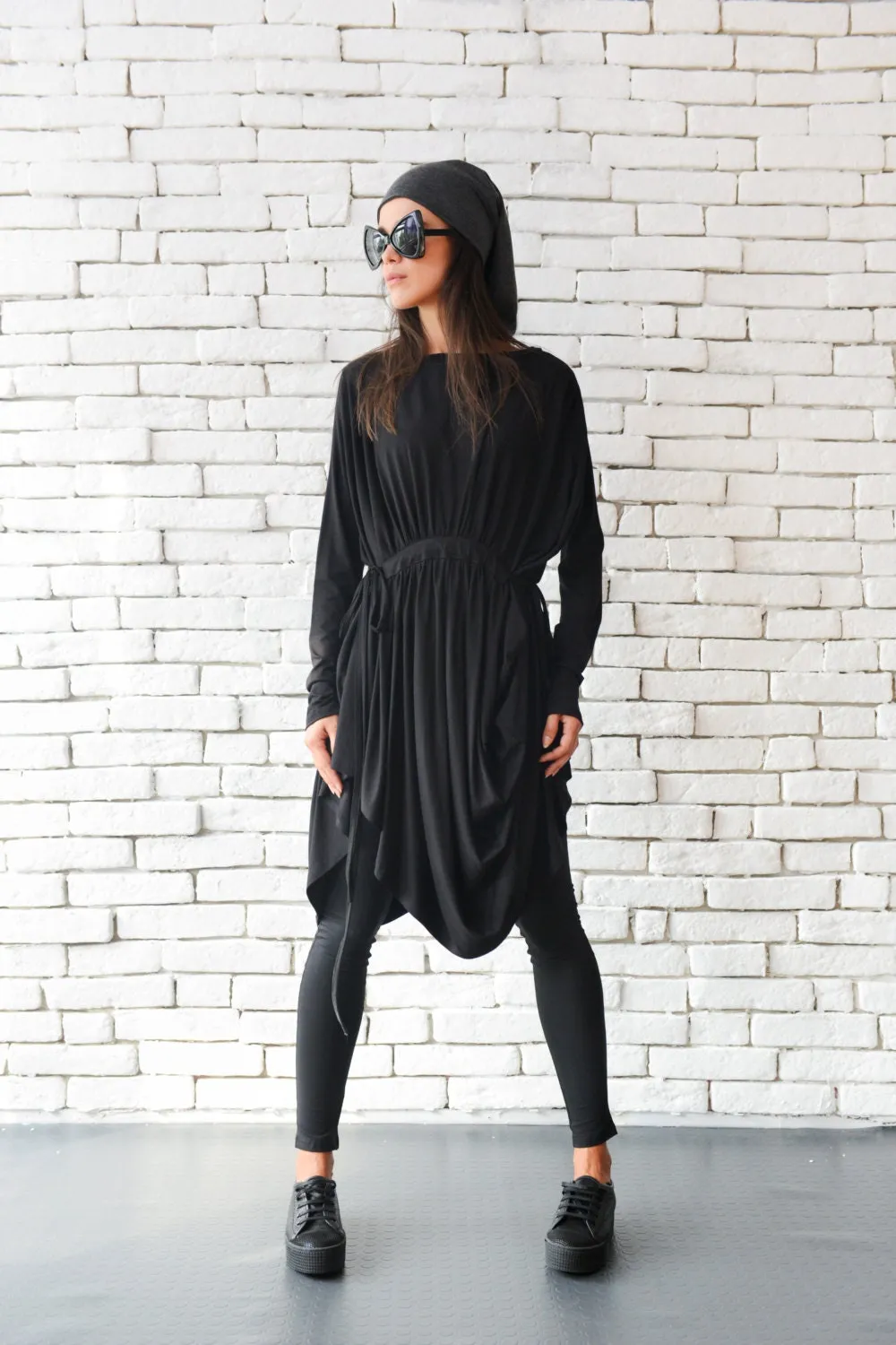 Black Asymmetric Tunic