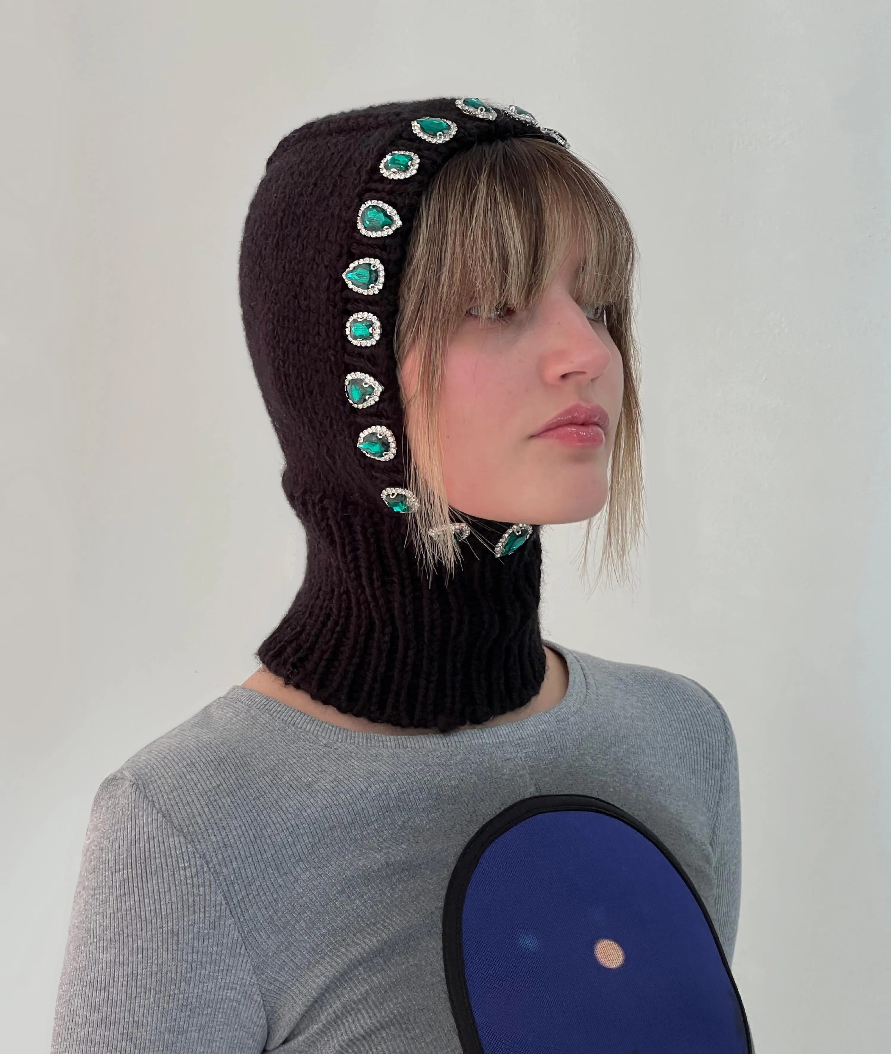 Crystal Hand Knitted Balaclava