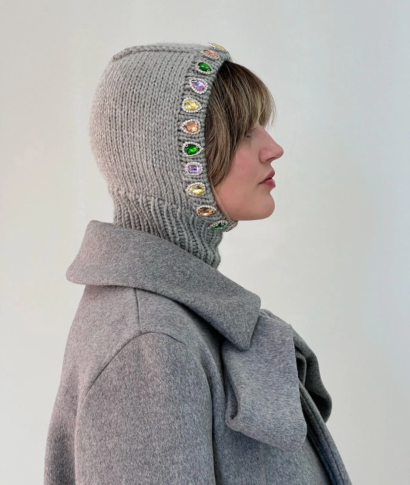 Crystal Hand Knitted Balaclava