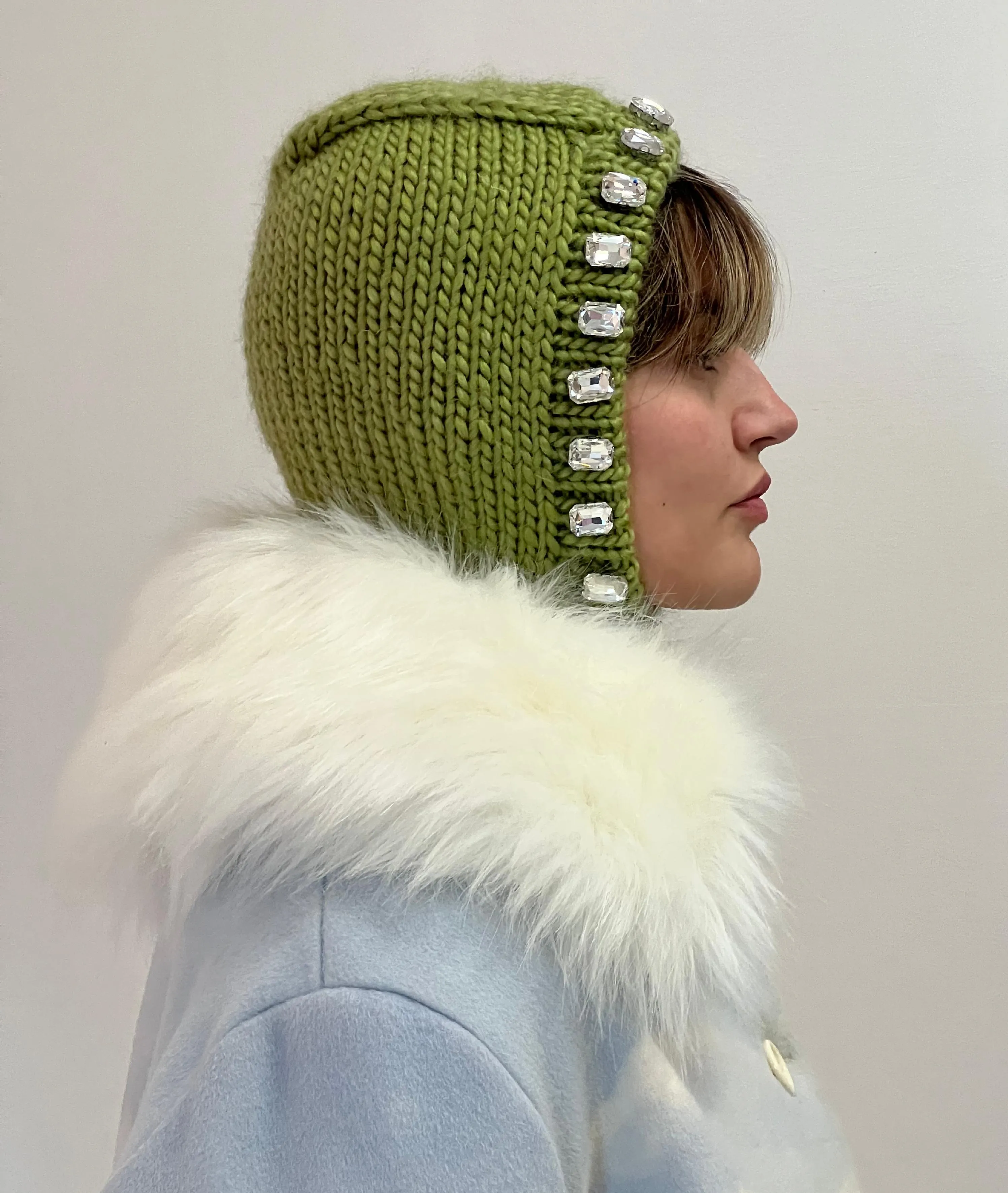 Crystal Hand Knitted Balaclava