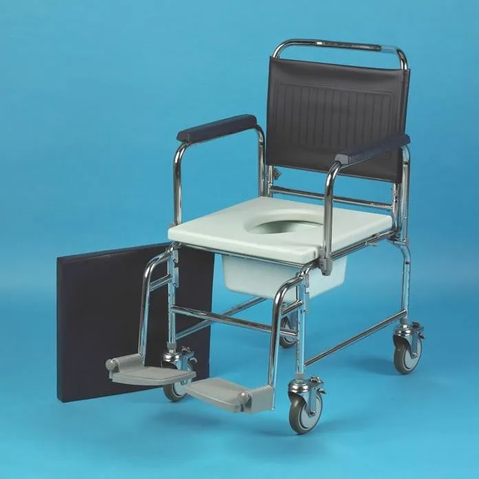 Deluxe Chrome Plated Commode Chair | Adjustable