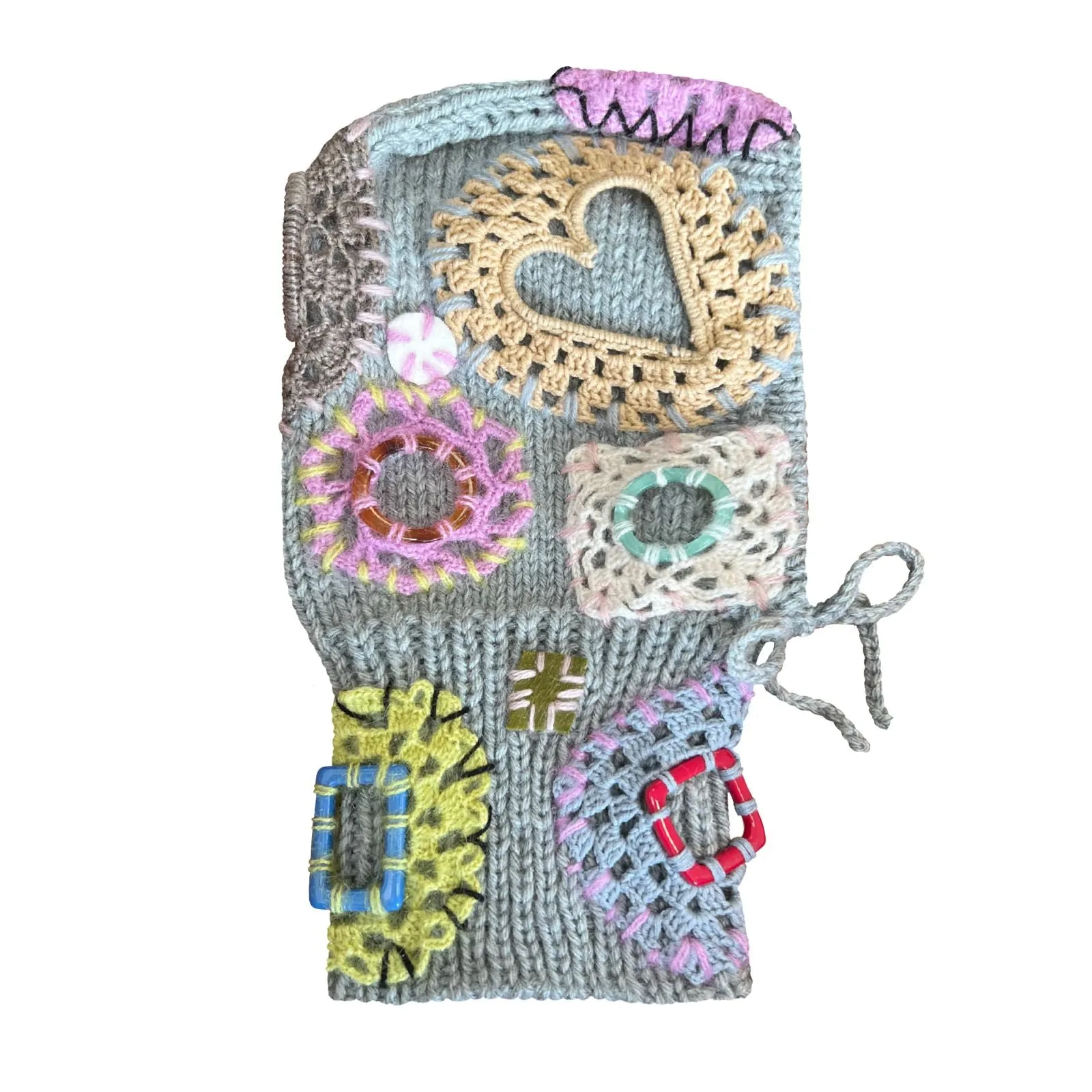 Embroidered Hand Knitted Balaclava