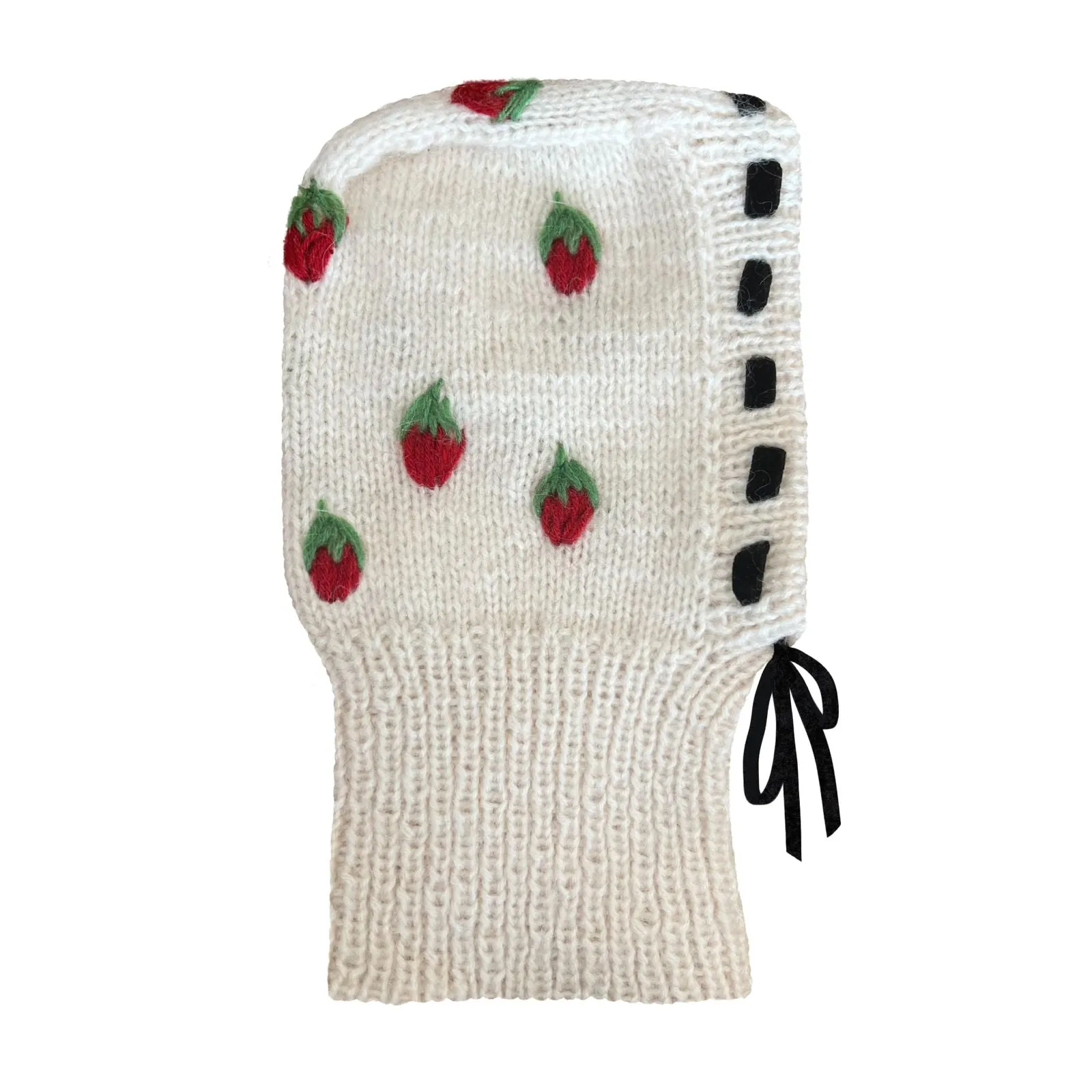 Embroidered Hand Knitted Balaclava