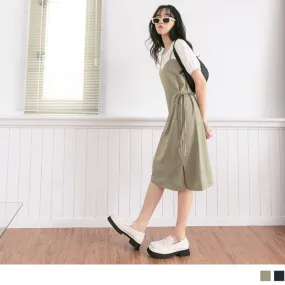 FAKE TWO PIECE TUNIC A-LINE MAXI DRESS