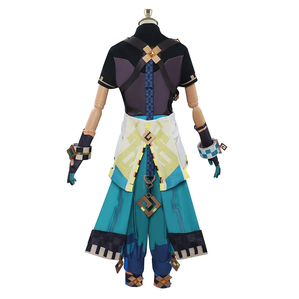 Genshin Impact Kinich Blue Outfit Party Carnival Halloween Cosplay Costume