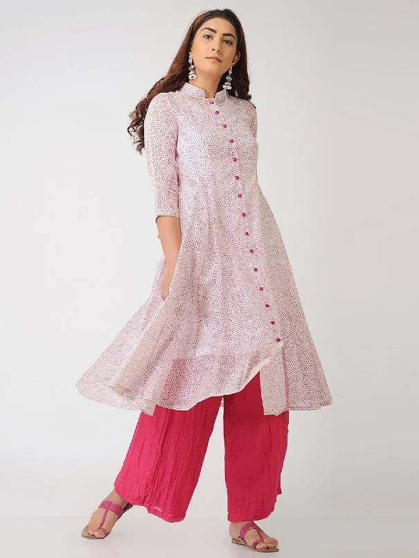 Ivory And Pink Dreamy Kali Dress