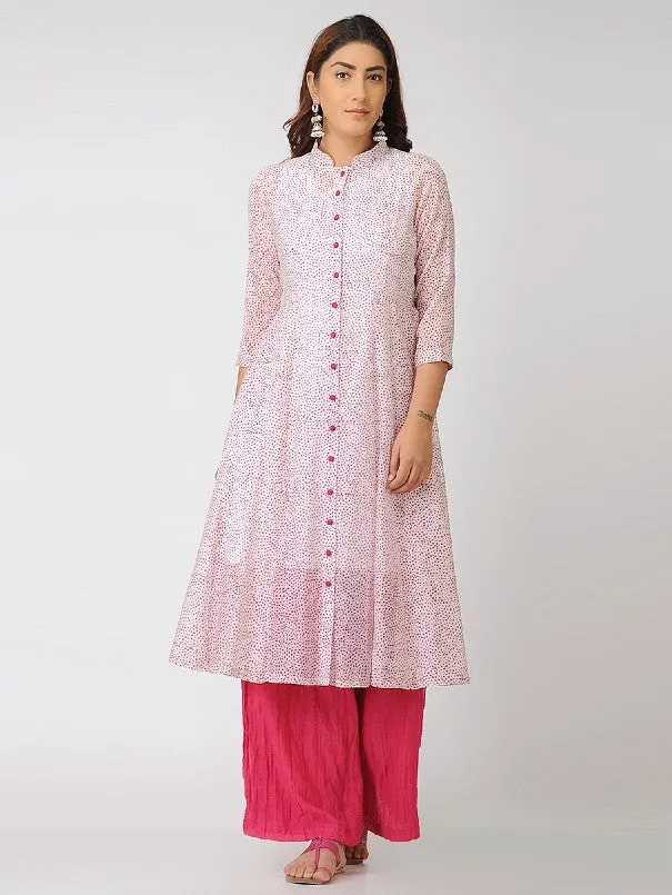 Ivory And Pink Dreamy Kali Dress
