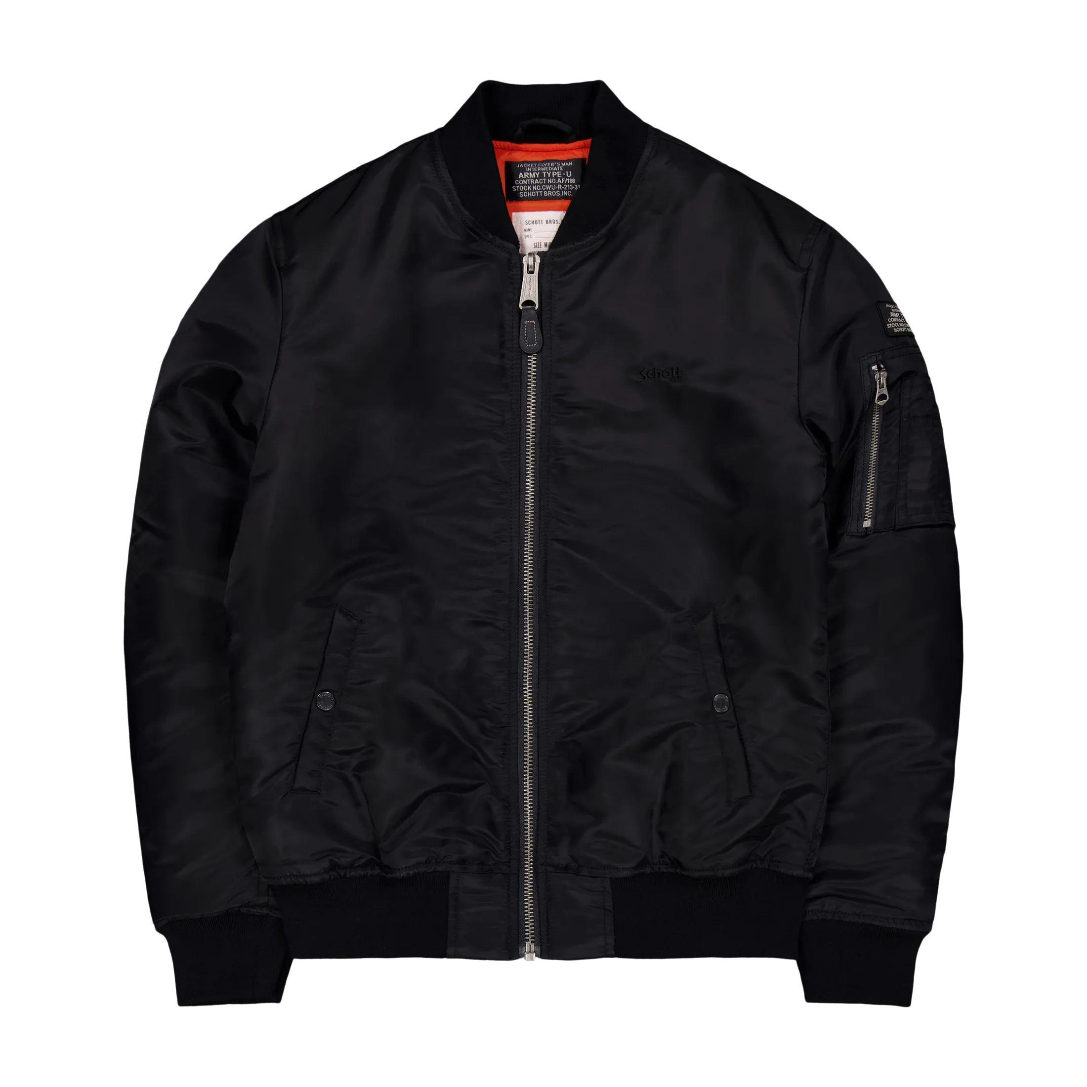 Jacket Bomber Schott Nylon Eco Black