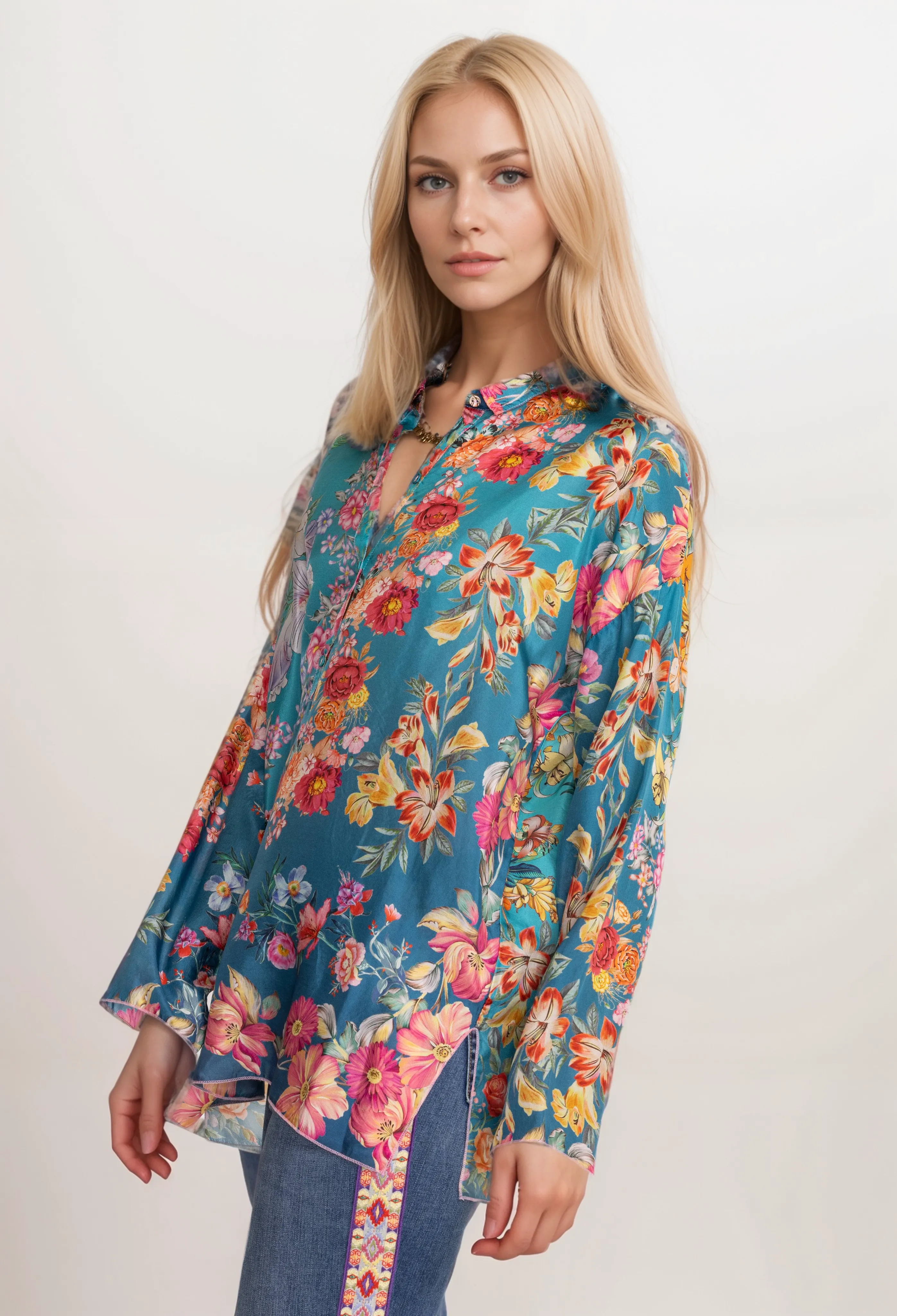 Johnny Was Neutra Mara Blouse C19423