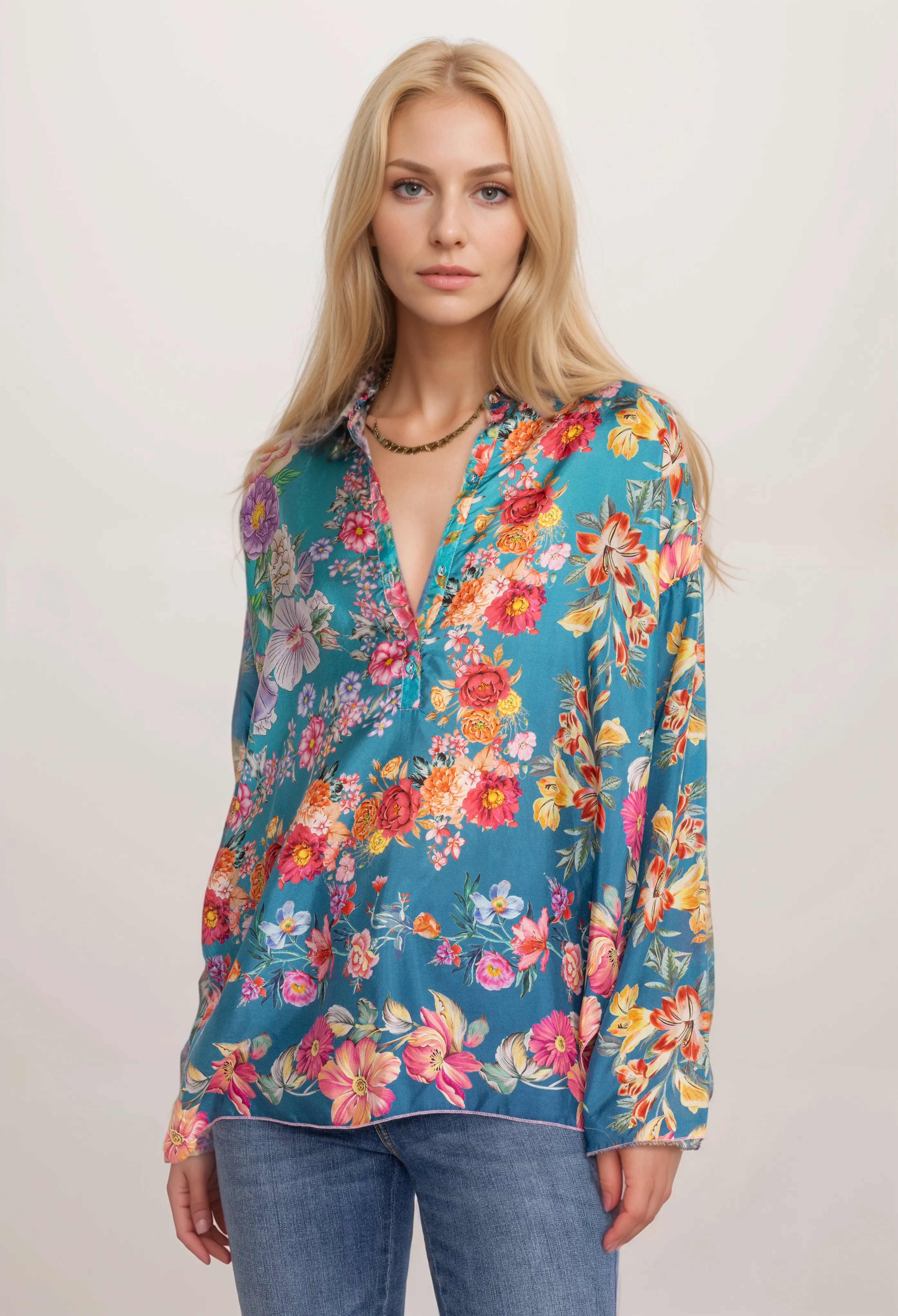 Johnny Was Neutra Mara Blouse C19423
