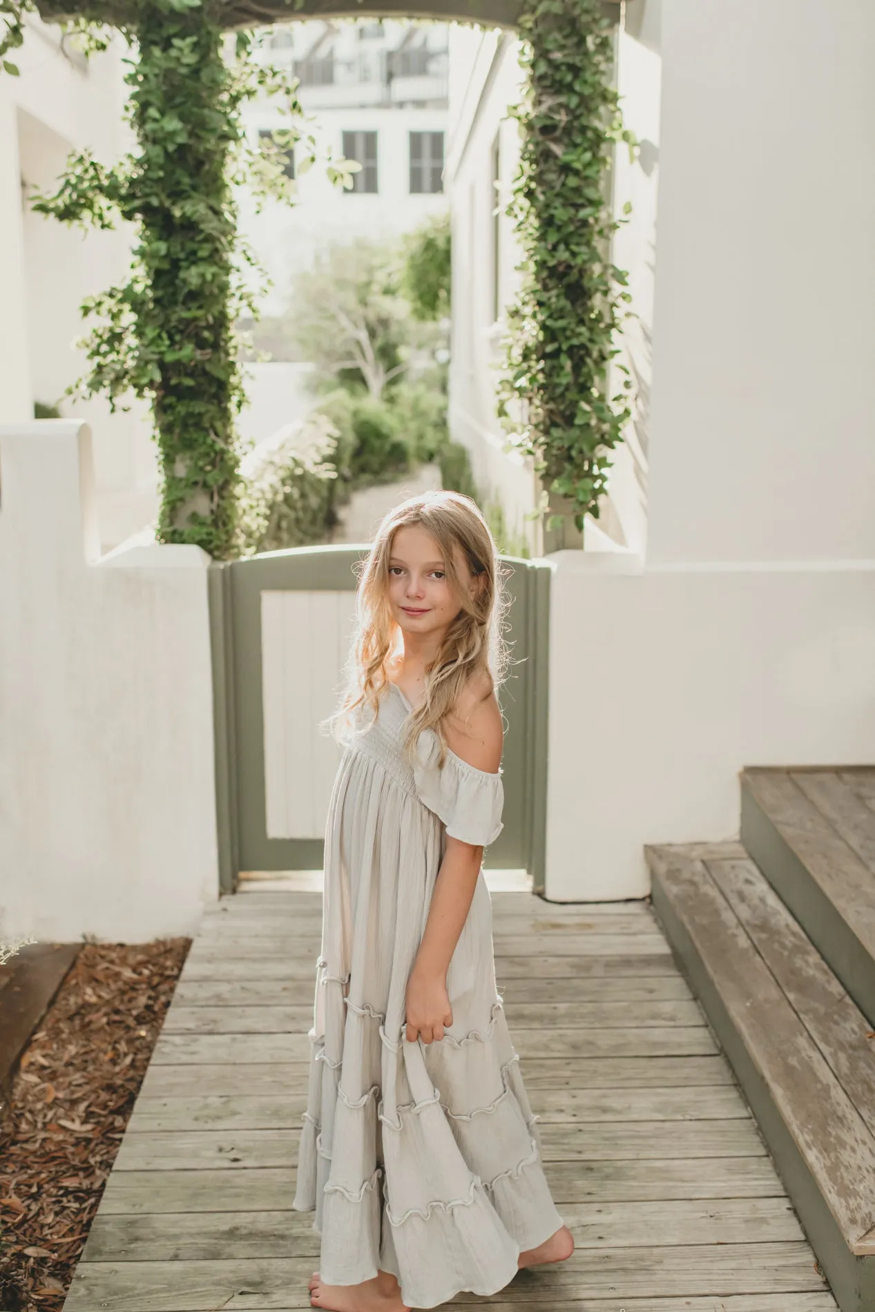 Marabella Dress (sage gray muslin)