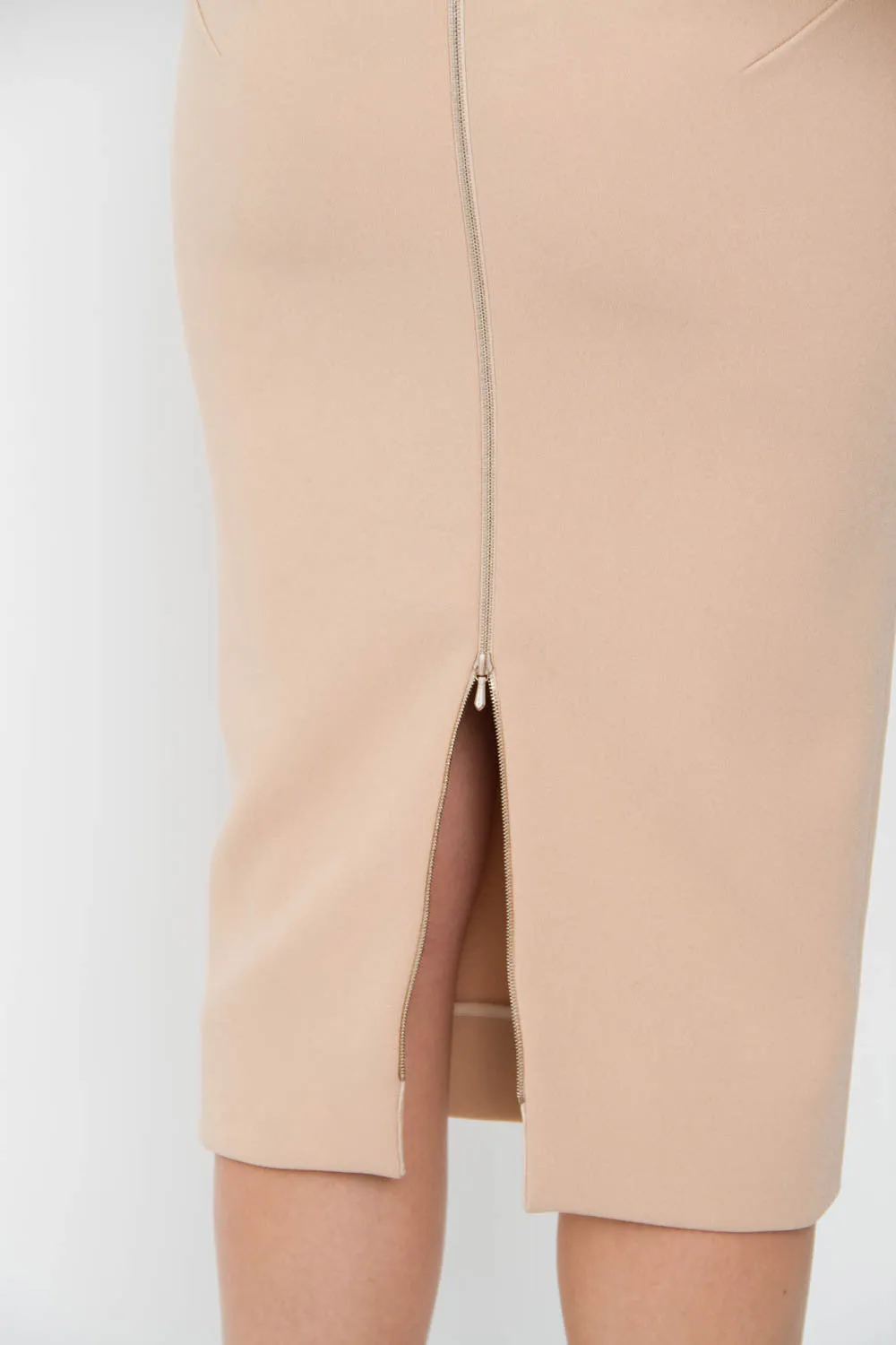 NUDE CUTOUT DRESS