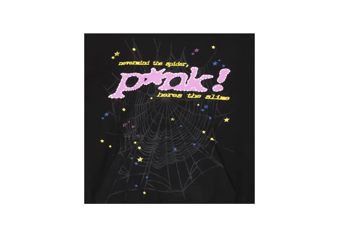Sp5der P*nk Hoodie 'Black'