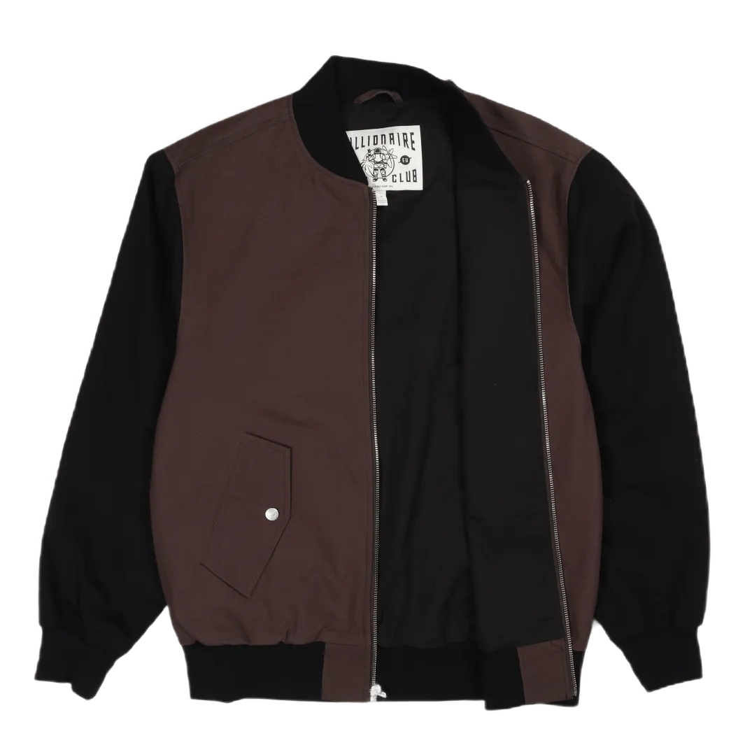 Stencil Logo Bomber Jacket Grey