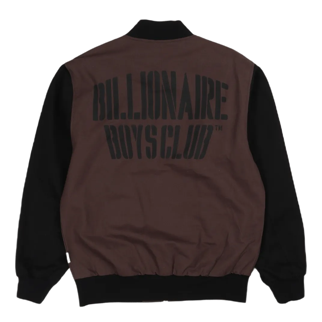 Stencil Logo Bomber Jacket Grey
