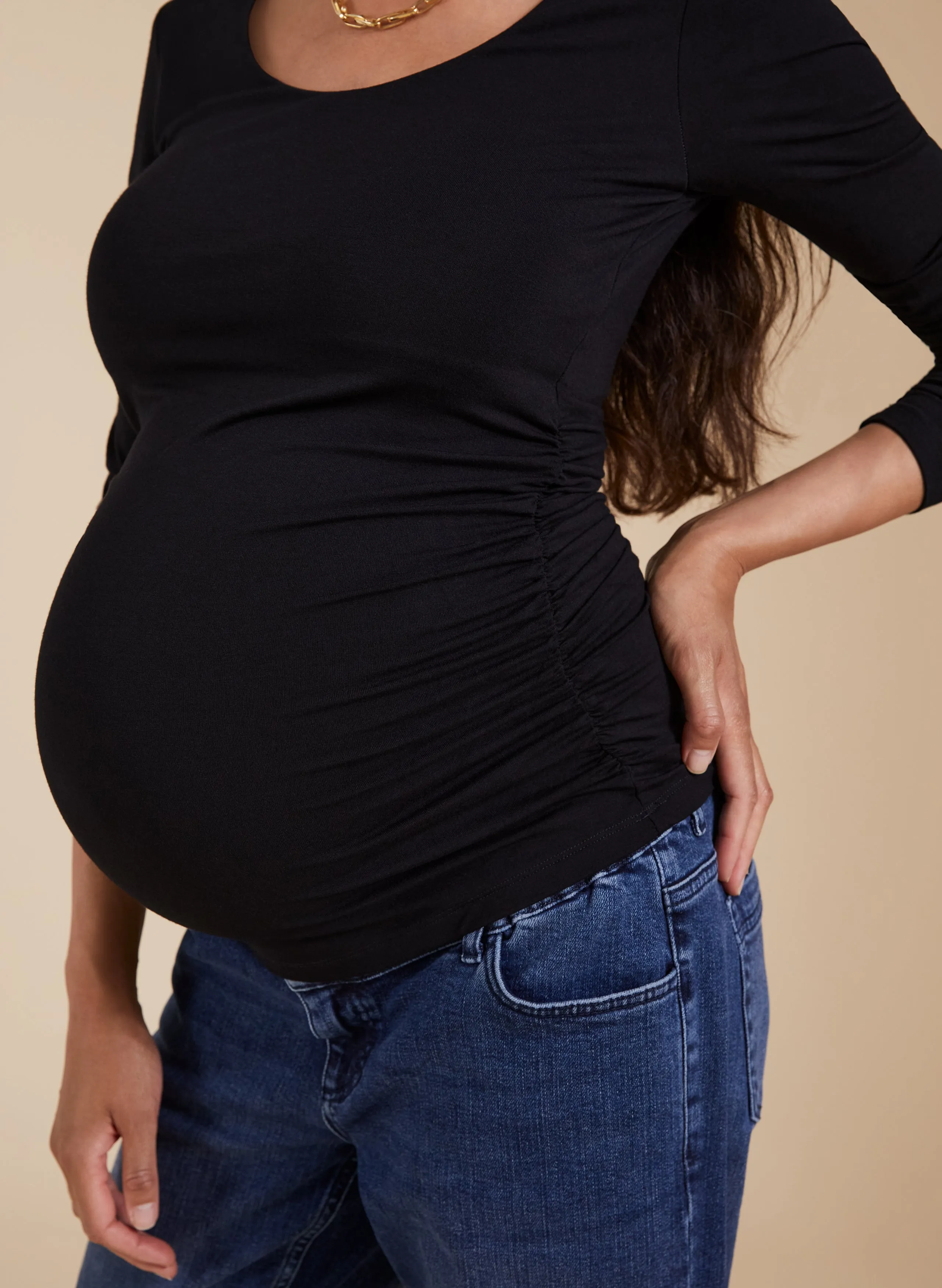 The Essentials Maternity Scoop Top