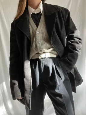 Theory Menswear Tanker Peacoat in Bolkar Wool-Blend - L/XL
