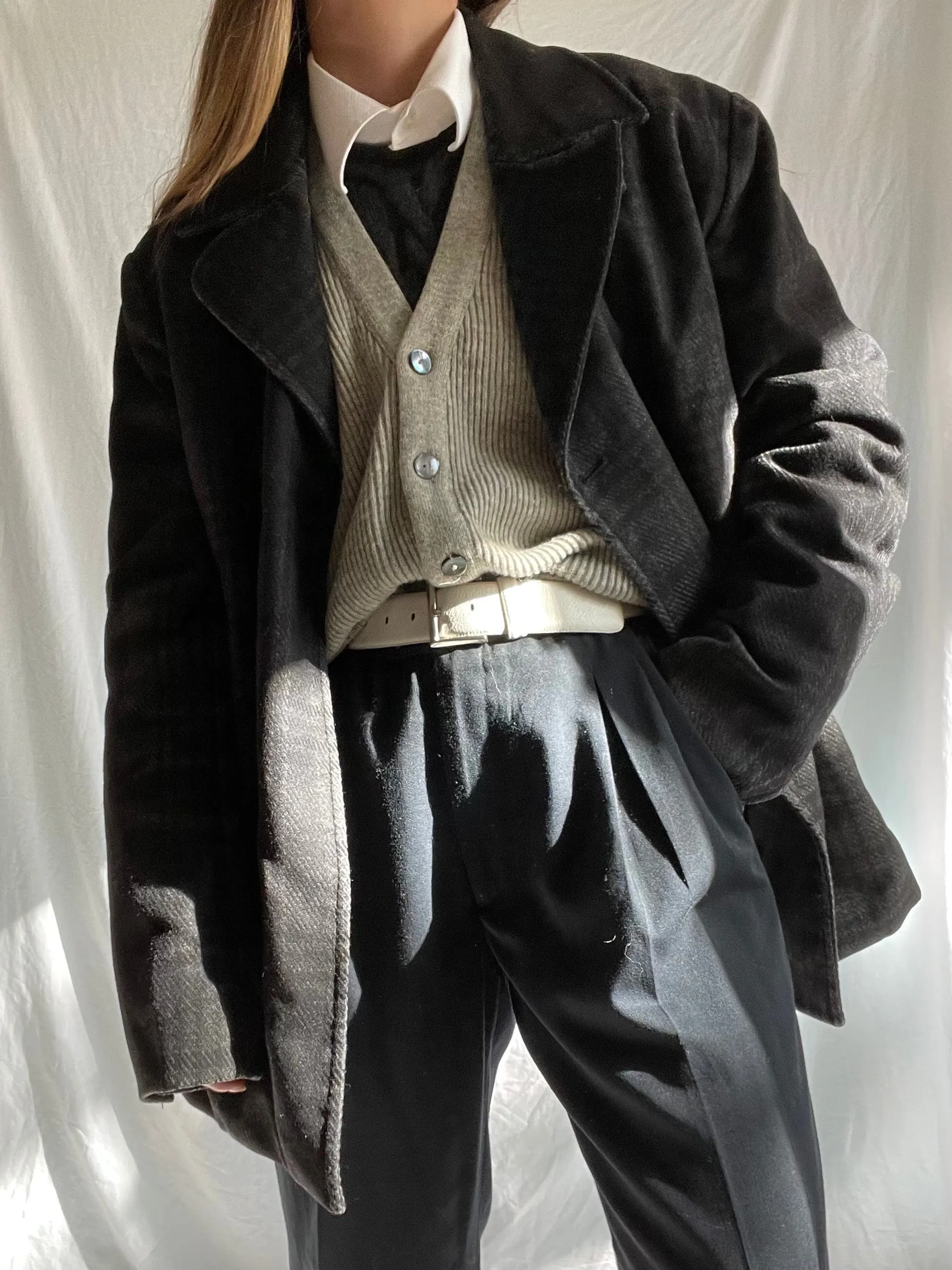 Theory Menswear Tanker Peacoat in Bolkar Wool-Blend - L/XL