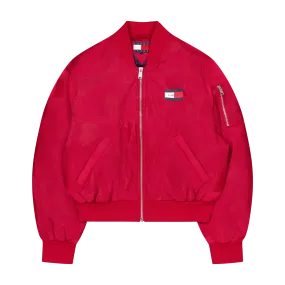 Tjcu Jacquard Boxy Bomber Jack Medium Red
