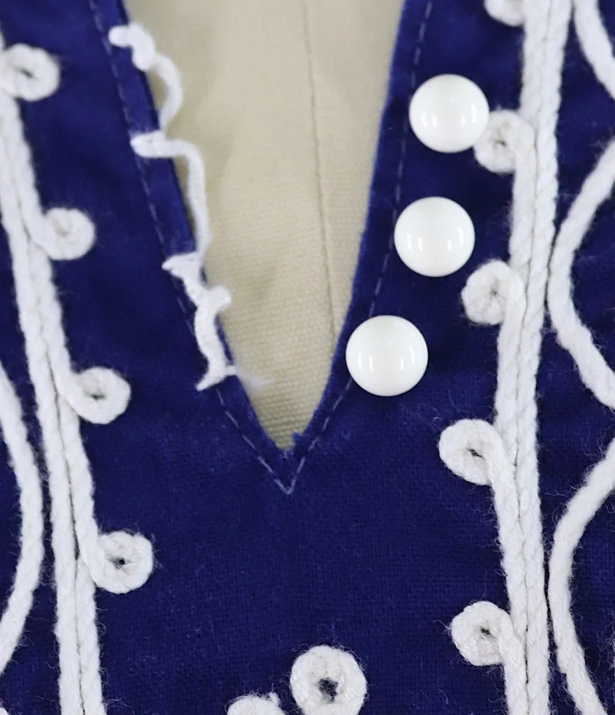 Vintage Blue Moroccan Caftan Dress