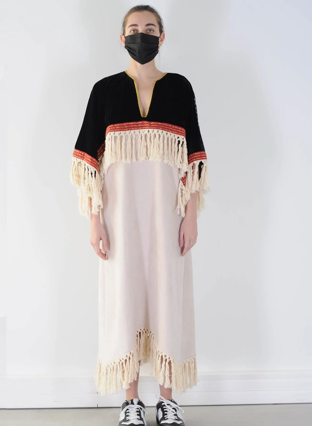 Youths in Balaclava Fringe Dress (Cream)